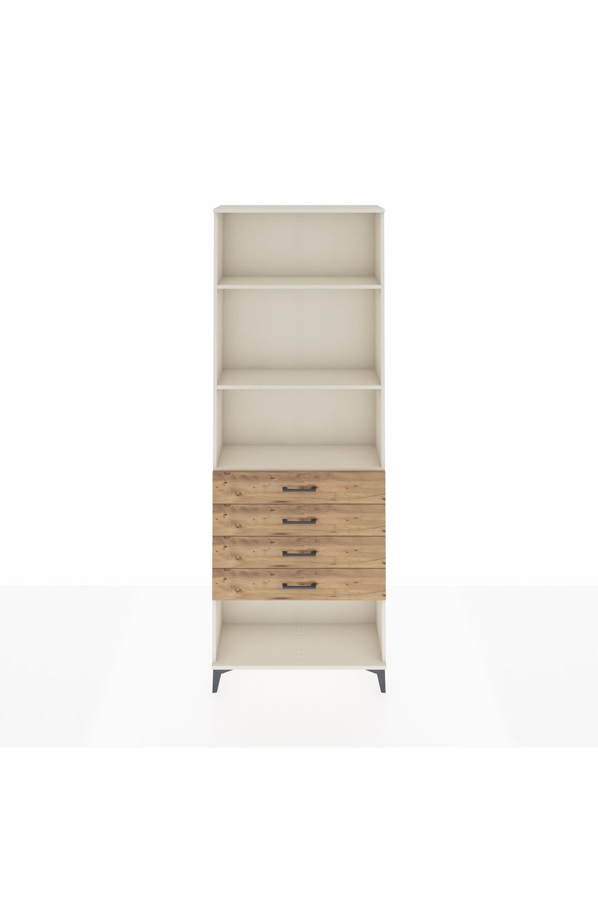 Arges Dolap 3 Raflı 4 Çekmeceli 88x30x243 - S33M258V3A