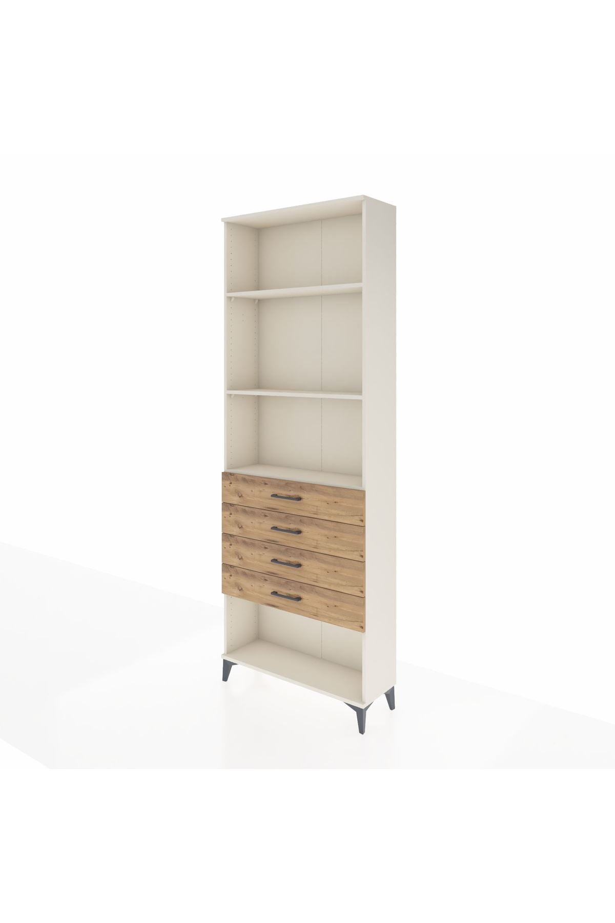 Arges Dolap 3 Raflı 4 Çekmeceli 88x30x243 - S33M258V3A