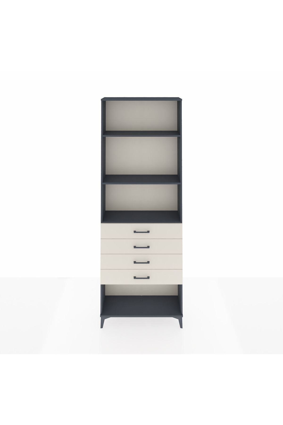 Arges Dolap 3 Raflı 4 Çekmeceli 88x30x243 - S33M258V4A