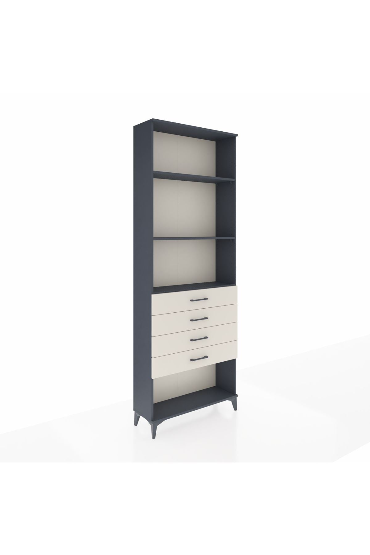 Arges Dolap 3 Raflı 4 Çekmeceli 88x30x243 - S33M258V4A