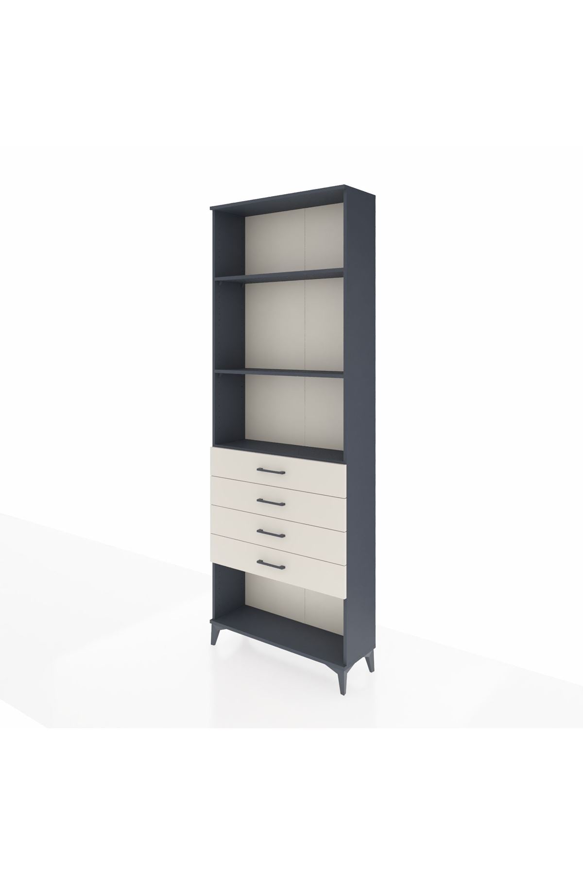 Arges Dolap 3 Raflı 4 Çekmeceli 88x30x243 - S33M258V4A