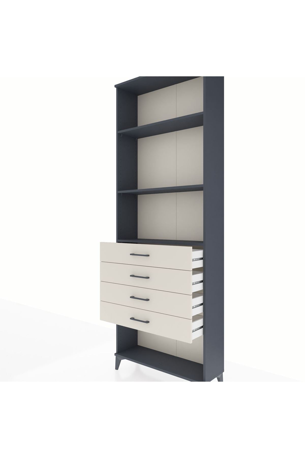 Arges Dolap 3 Raflı 4 Çekmeceli 88x30x243 - S33M258V4A