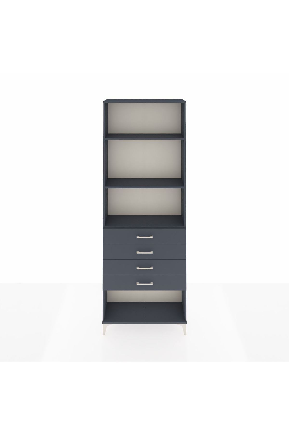 Arges Dolap 3 Raflı 4 Çekmeceli 88x30x243 - S33M258V5A