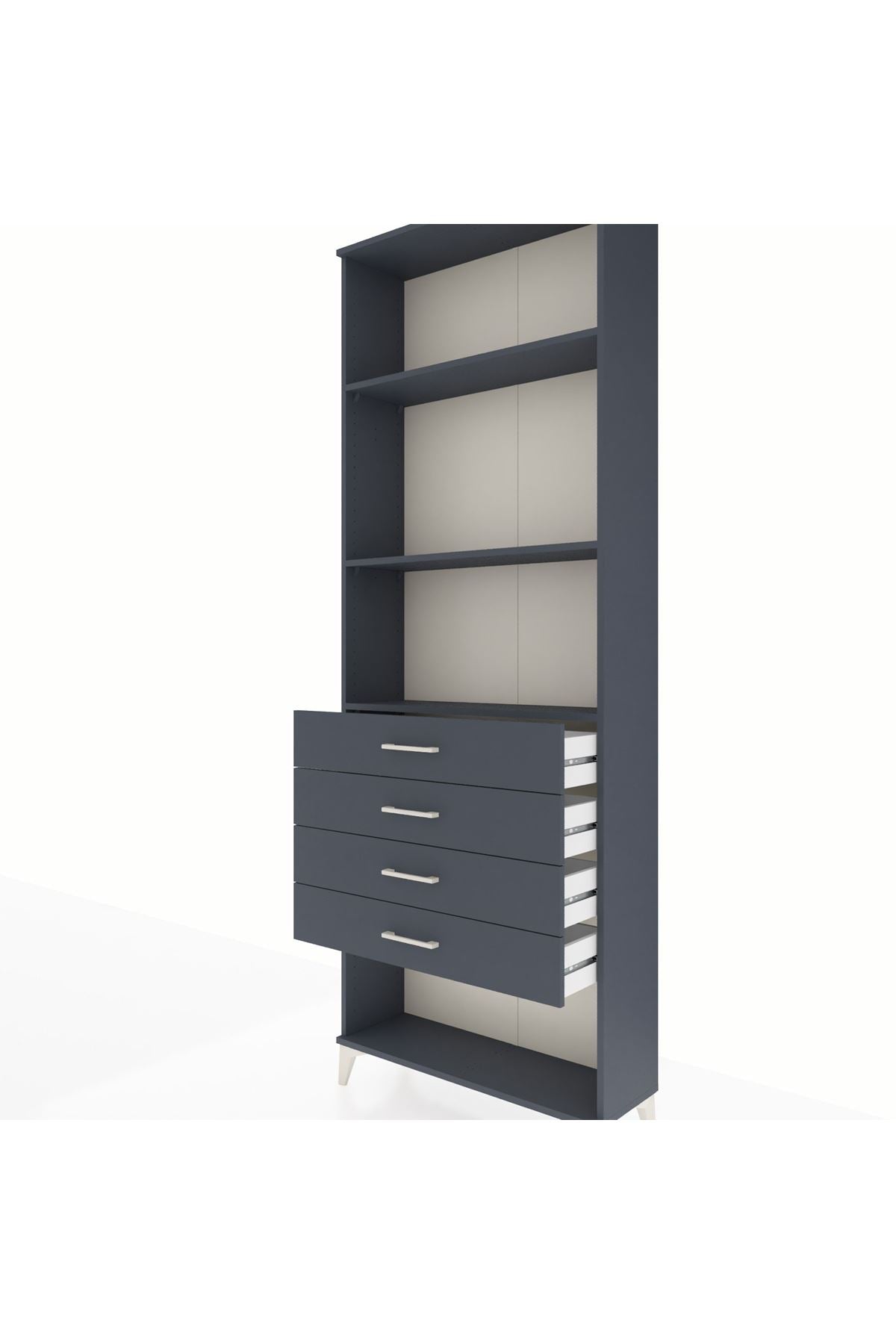 Arges Dolap 3 Raflı 4 Çekmeceli 88x30x243 - S33M258V5A