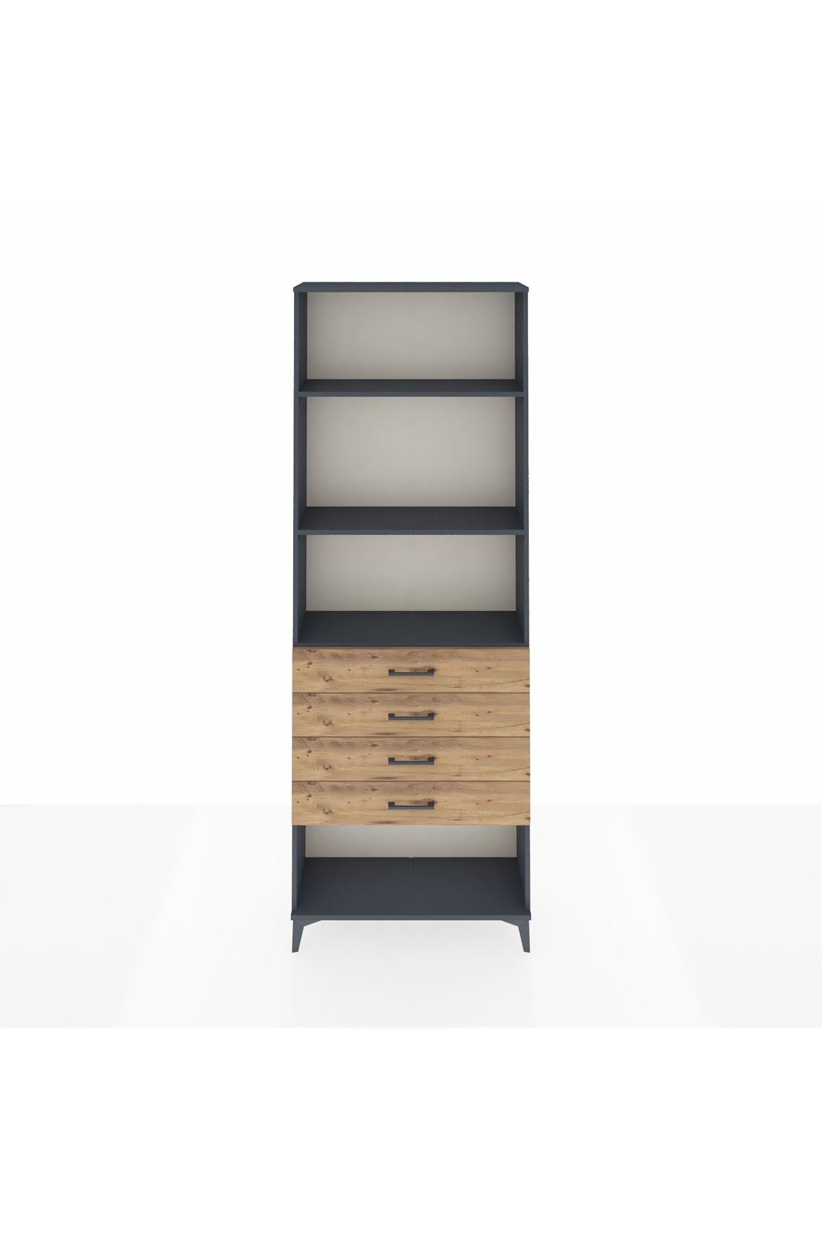 Arges Dolap 3 Raflı 4 Çekmeceli 88x30x243 - S33M258V6A