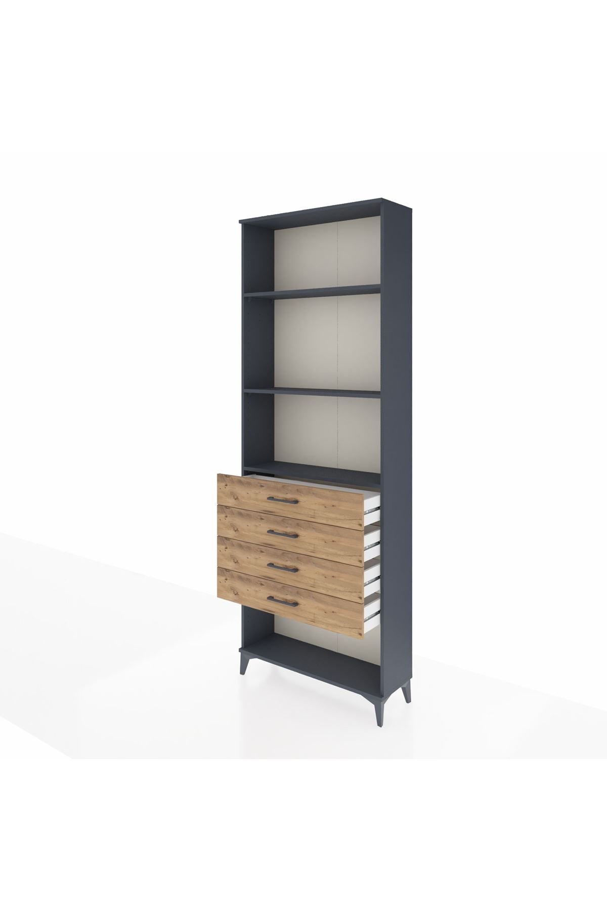 Arges Dolap 3 Raflı 4 Çekmeceli 88x30x243 - S33M258V6A