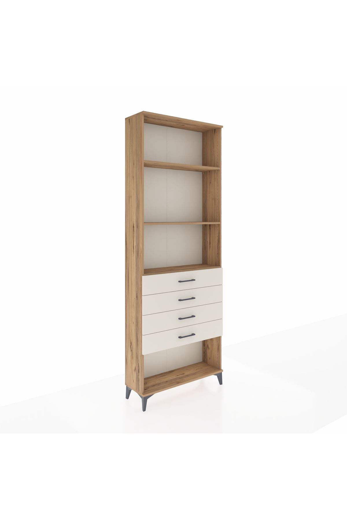 Arges Dolap 3 Raflı 4 Çekmeceli 88x30x243 - S33M258V7A