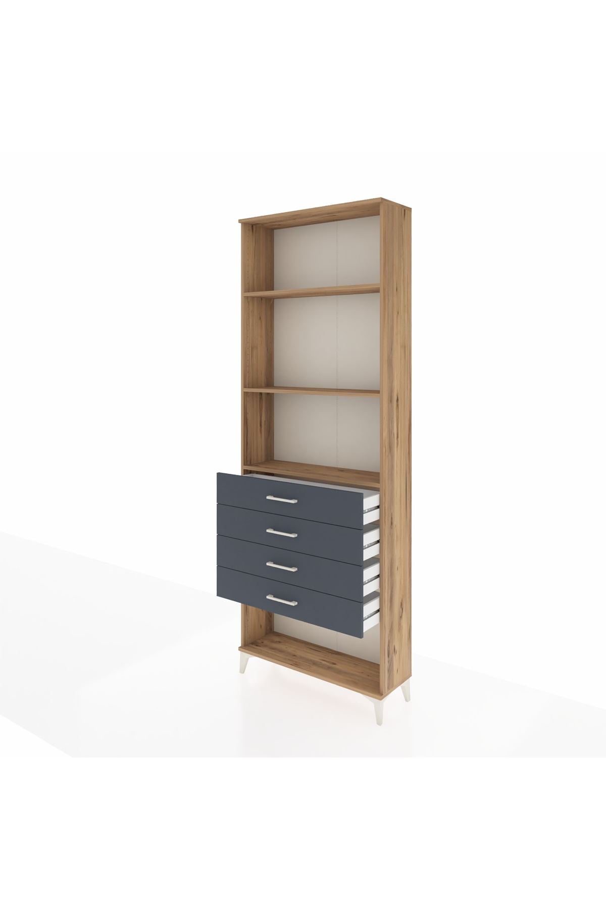 Arges Dolap 3 Raflı 4 Çekmeceli 88x30x243 - S33M258V8A