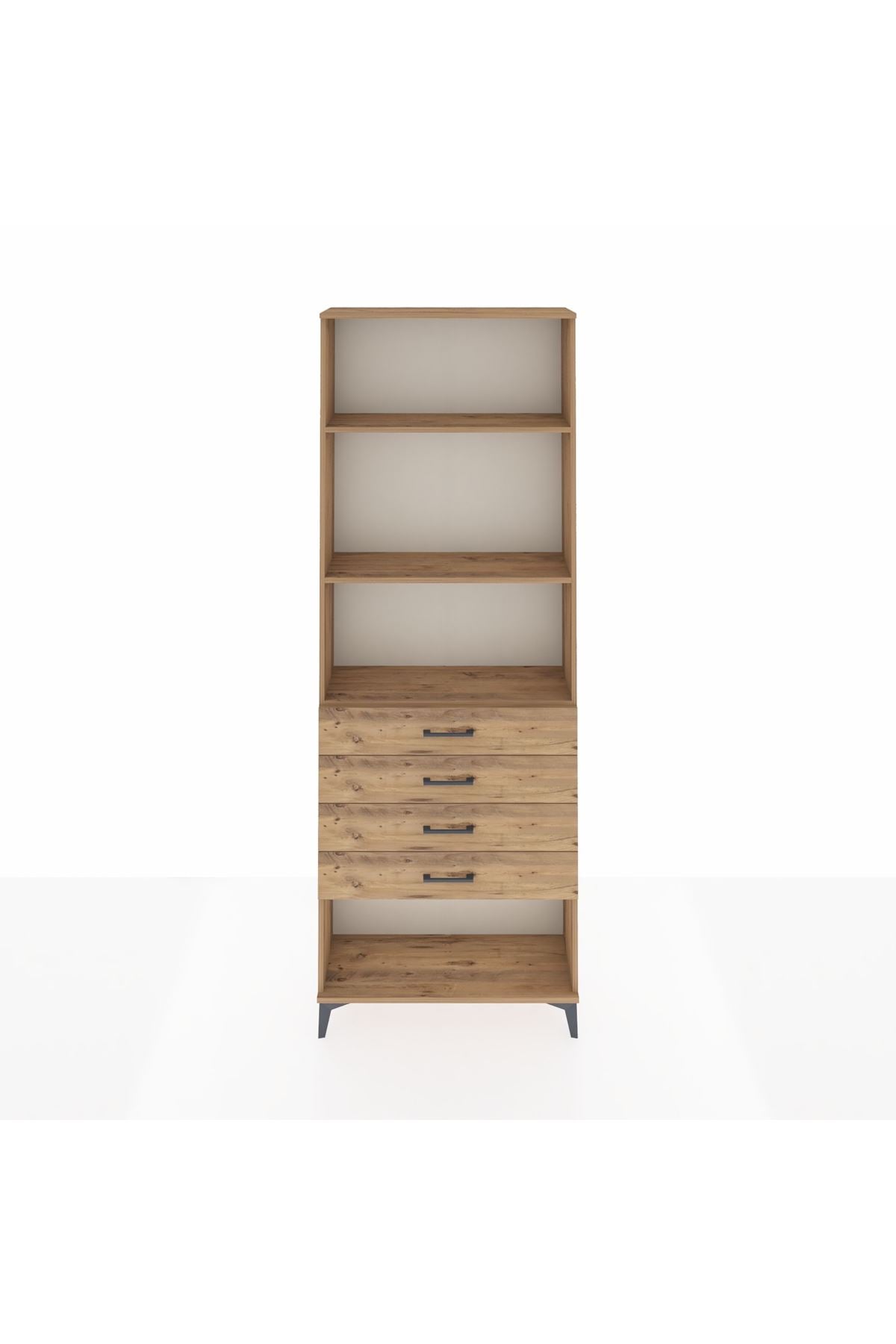 Arges Dolap 3 Raflı 4 Çekmeceli 88x30x243 - S33M258V9A