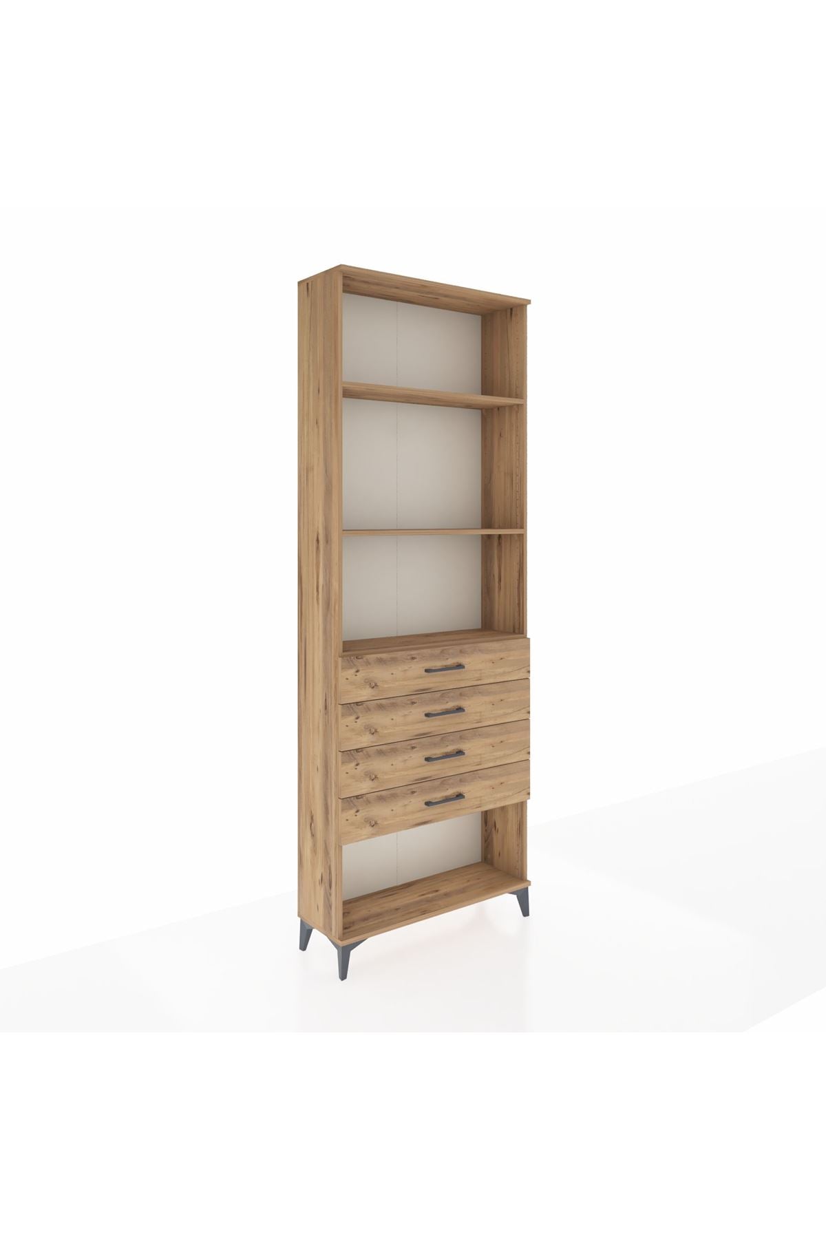 Arges Dolap 3 Raflı 4 Çekmeceli 88x30x243 - S33M258V9A