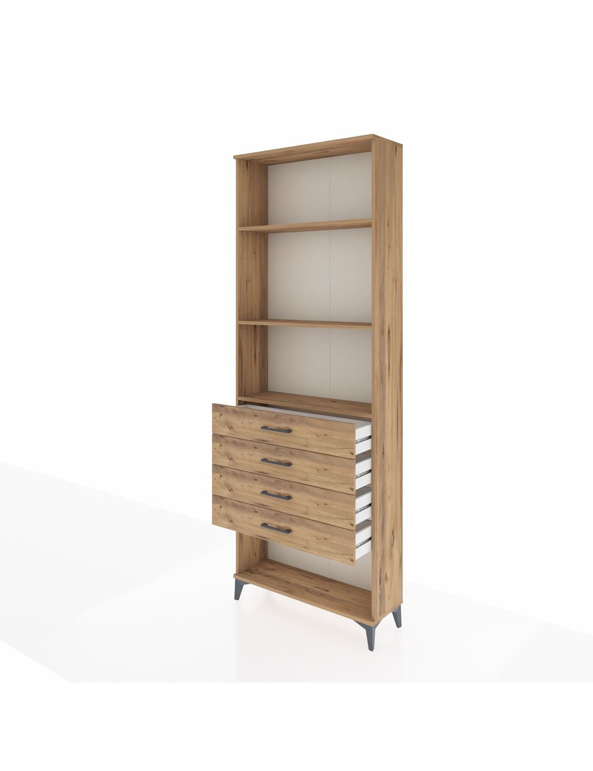 Arges Dolap 3 Raflı 4 Çekmeceli 88x30x243 - S33M258V9A