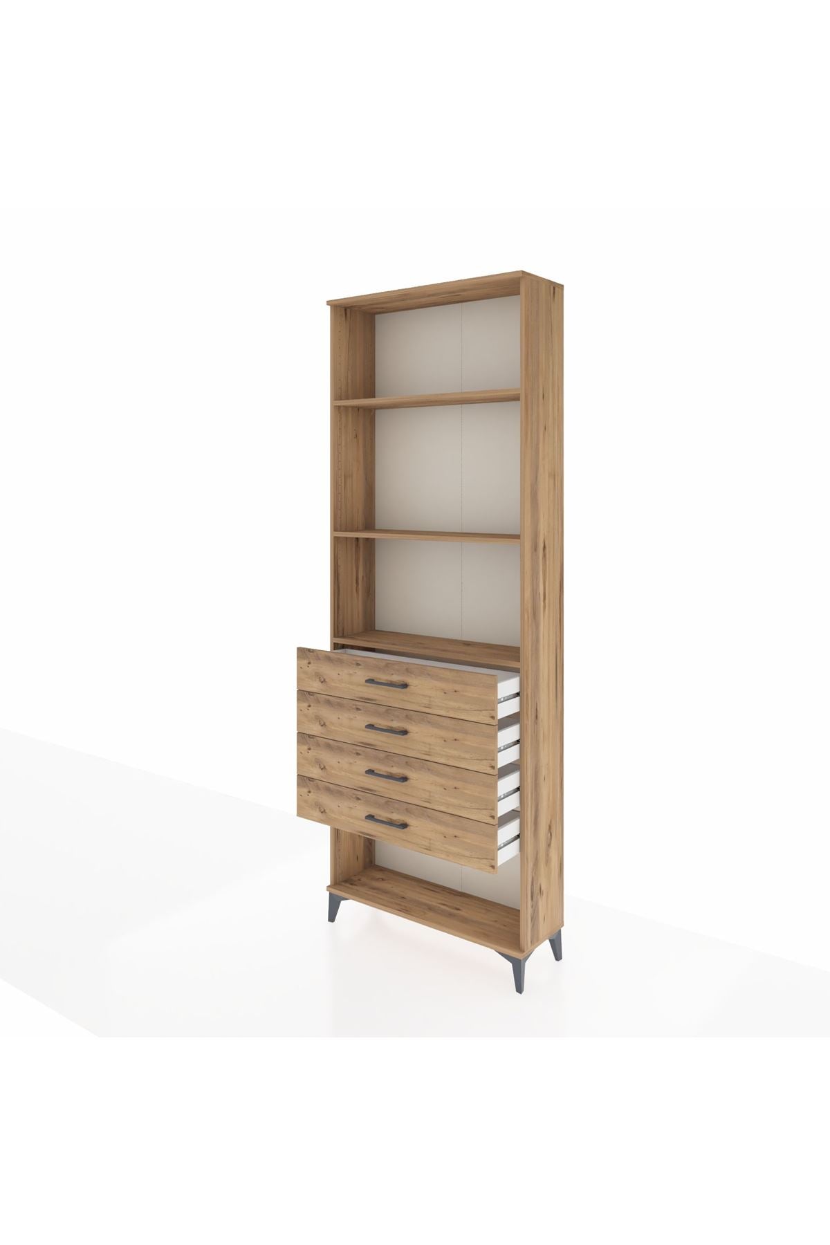 Arges Dolap 3 Raflı 4 Çekmeceli 88x30x243 - S33M258V9A