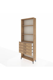Arges Dolap 3 Raflı 4 Çekmeceli 88x30x243 - S33M258V9A