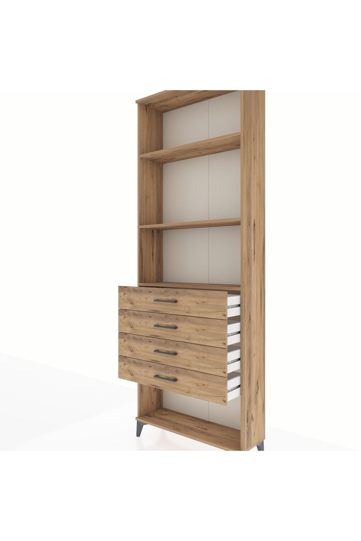 Arges Dolap 3 Raflı 4 Çekmeceli 88x30x243 - S33M258V9A