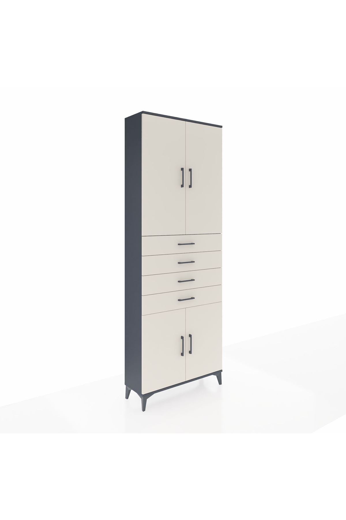 Arges Dolap 3 Raflı 4 Çekmeceli 4 Kapaklı 88x30x243 - S33M259V4A