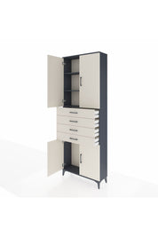 Arges Dolap 3 Raflı 4 Çekmeceli 4 Kapaklı 88x30x243 - S33M259V4A