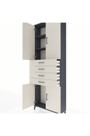 Arges Dolap 3 Raflı 4 Çekmeceli 4 Kapaklı 88x30x243 - S33M259V4A