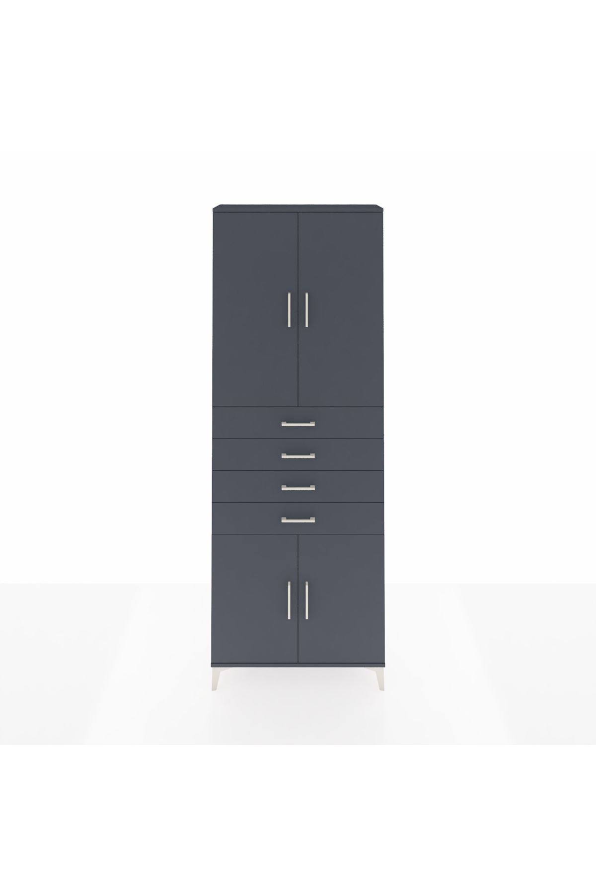 Arges Dolap 3 Raflı 4 Çekmeceli 4 Kapaklı 88x30x243 - S33M259V5A