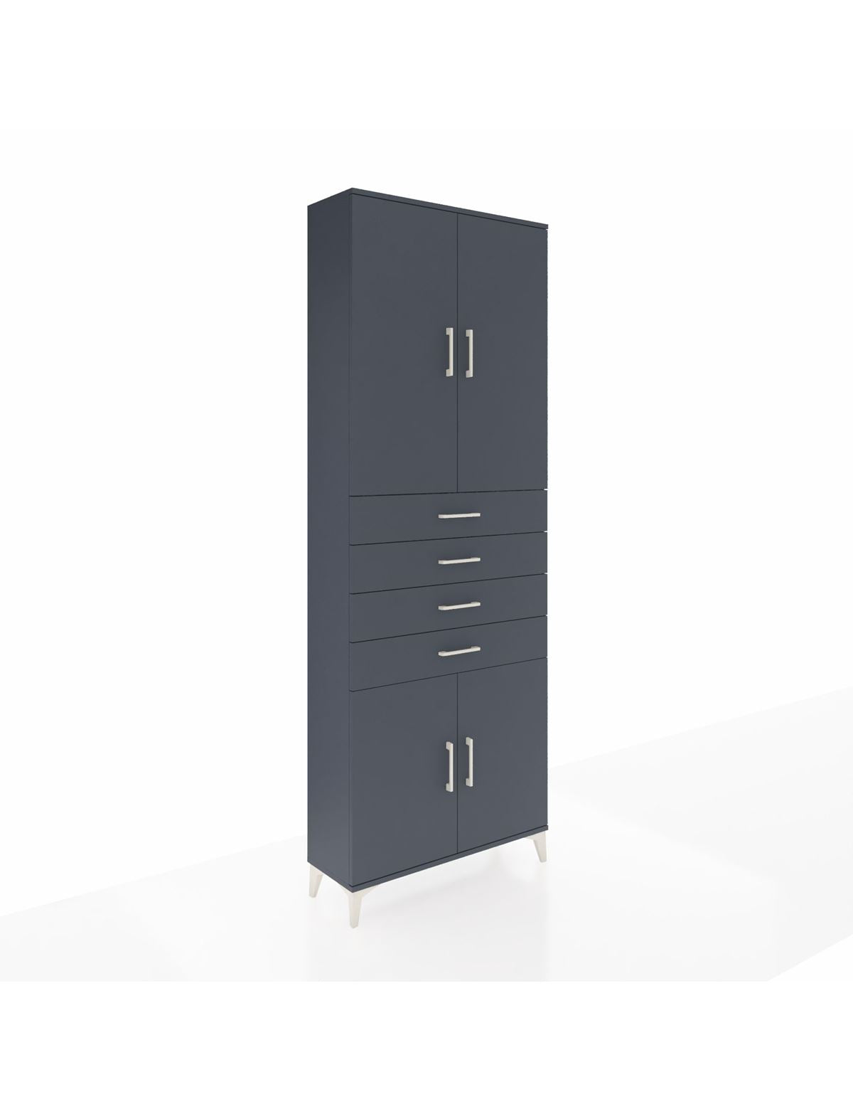 Arges Dolap 3 Raflı 4 Çekmeceli 4 Kapaklı 88x30x243 - S33M259V5A
