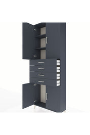 Arges Dolap 3 Raflı 4 Çekmeceli 4 Kapaklı 88x30x243 - S33M259V5A