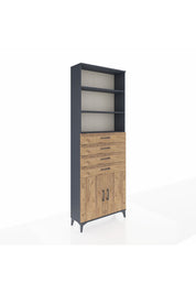 Arges Dolap 3 Raflı 4 Çekmeceli 2 Kapaklı 88x30x243 - S33M260V6A