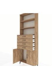 Arges Dolap 3 Raflı 4 Çekmeceli 2 Kapaklı 88x30x243 - S33M260V9A
