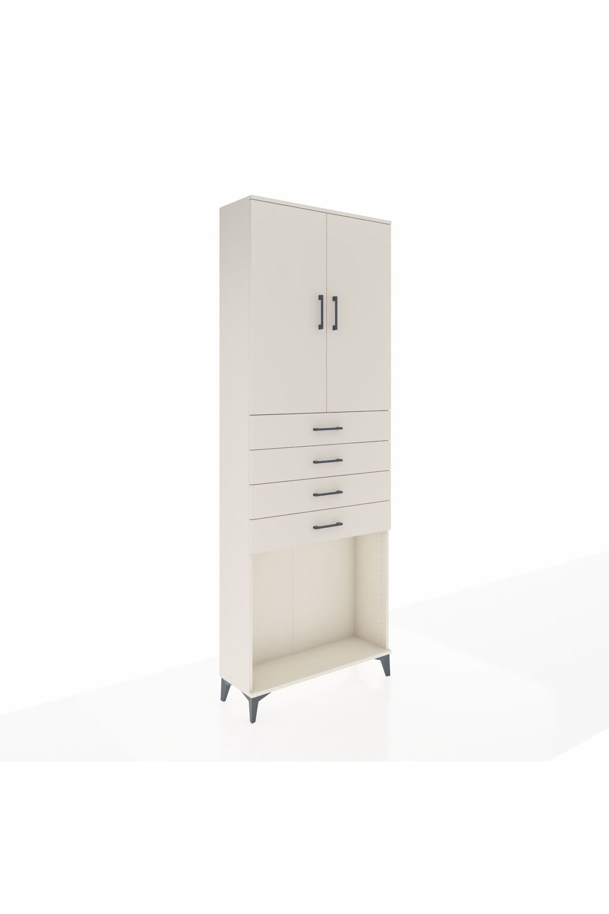 Arges Dolap 3 Raflı 4 Çekmeceli 2 Kapaklı 88x30x243 - S33M261V1A