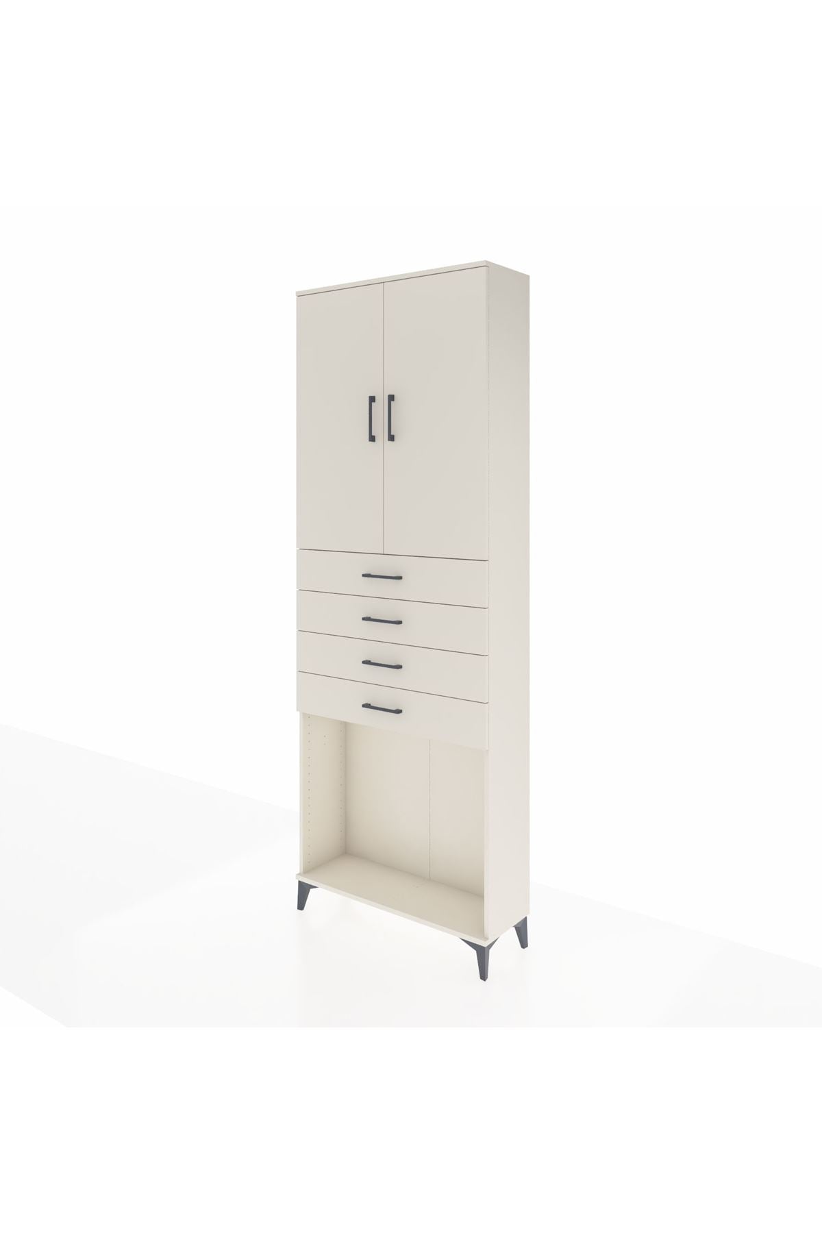 Arges Dolap 3 Raflı 4 Çekmeceli 2 Kapaklı 88x30x243 - S33M261V1A