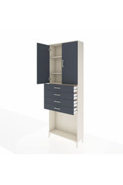 Arges Dolap 3 Raflı 4 Çekmeceli 2 Kapaklı 88x30x243 - S33M261V2A