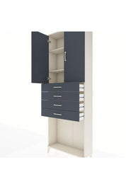 Arges Dolap 3 Raflı 4 Çekmeceli 2 Kapaklı 88x30x243 - S33M261V2A