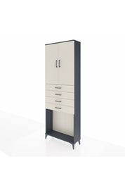 Arges Dolap 3 Raflı 4 Çekmeceli 2 Kapaklı 88x30x243 - S33M261V4A