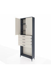 Arges Dolap 3 Raflı 4 Çekmeceli 2 Kapaklı 88x30x243 - S33M261V4A