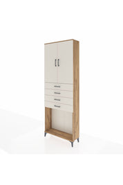 Arges Dolap 3 Raflı 4 Çekmeceli 2 Kapaklı 88x30x243 - S33M261V7A