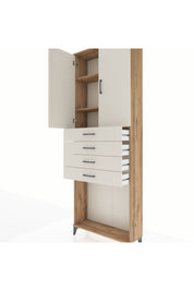 Arges Dolap 3 Raflı 4 Çekmeceli 2 Kapaklı 88x30x243 - S33M261V7A
