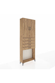 Arges Dolap 3 Raflı 4 Çekmeceli 2 Kapaklı 88x30x243 - S33M261V9A