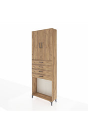 Arges Dolap 3 Raflı 4 Çekmeceli 2 Kapaklı 88x30x243 - S33M261V9A
