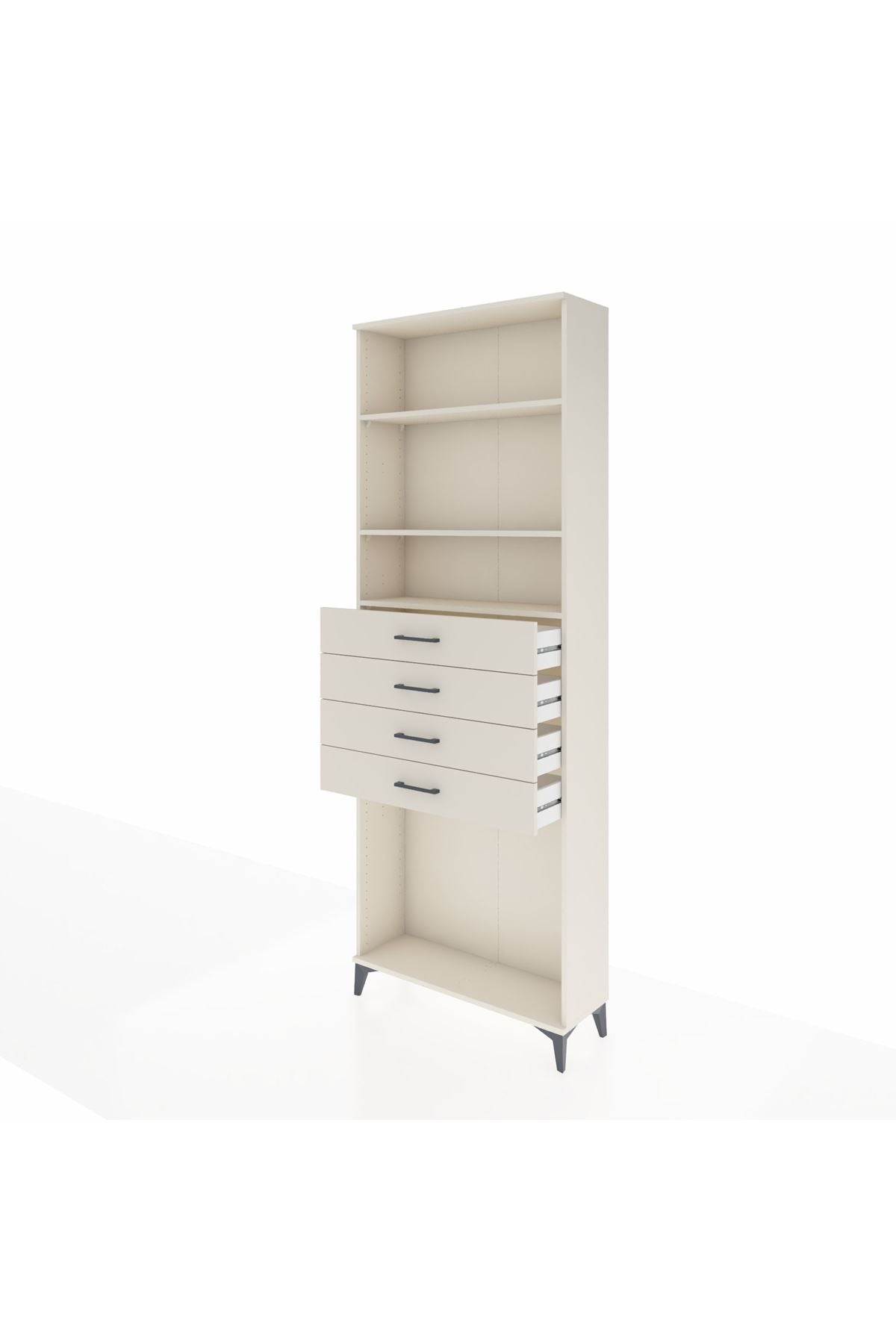 Arges Dolap 3 Raflı 4 Çekmeceli 88x30x243 - S33M262V1A