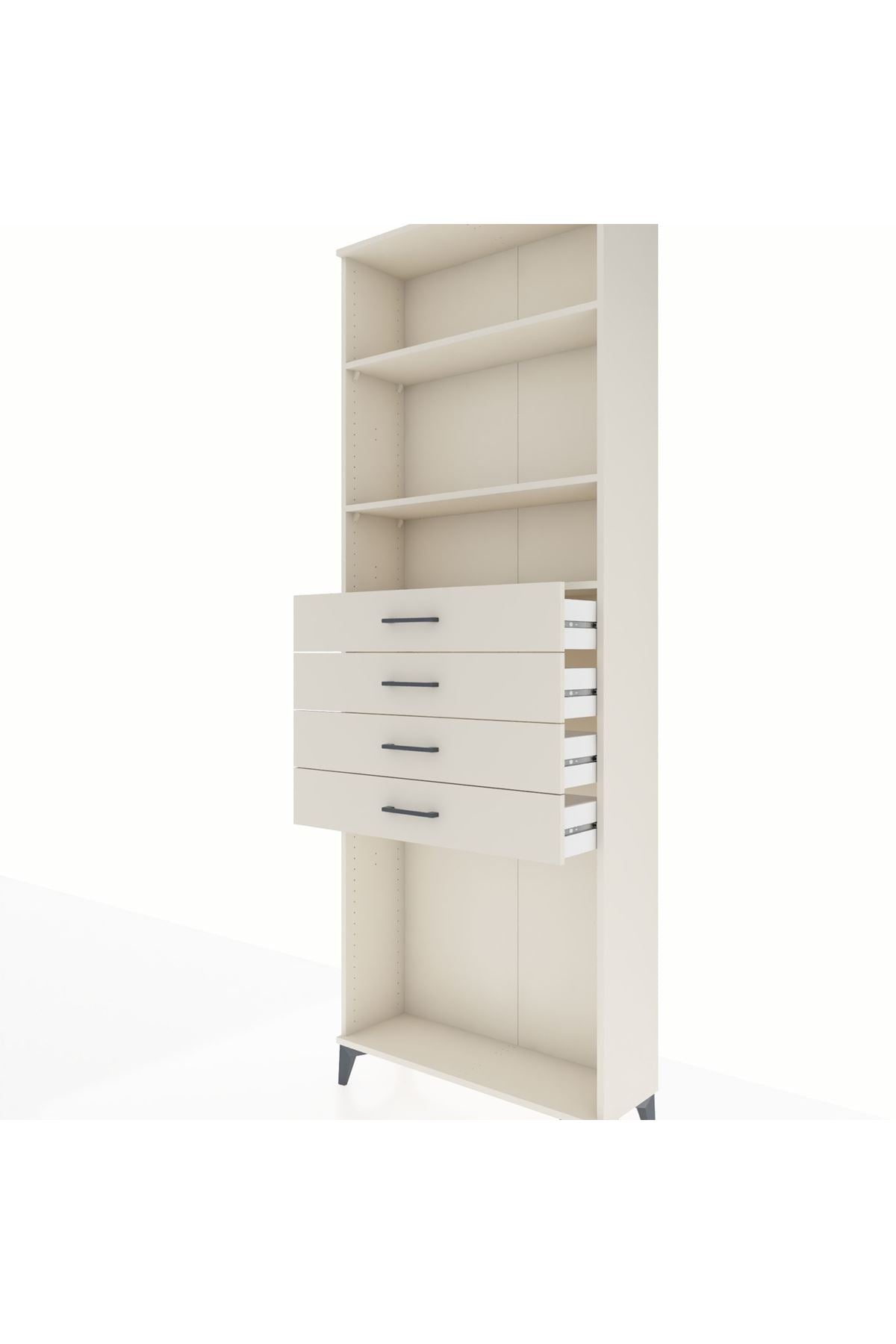 Arges Dolap 3 Raflı 4 Çekmeceli 88x30x243 - S33M262V1A