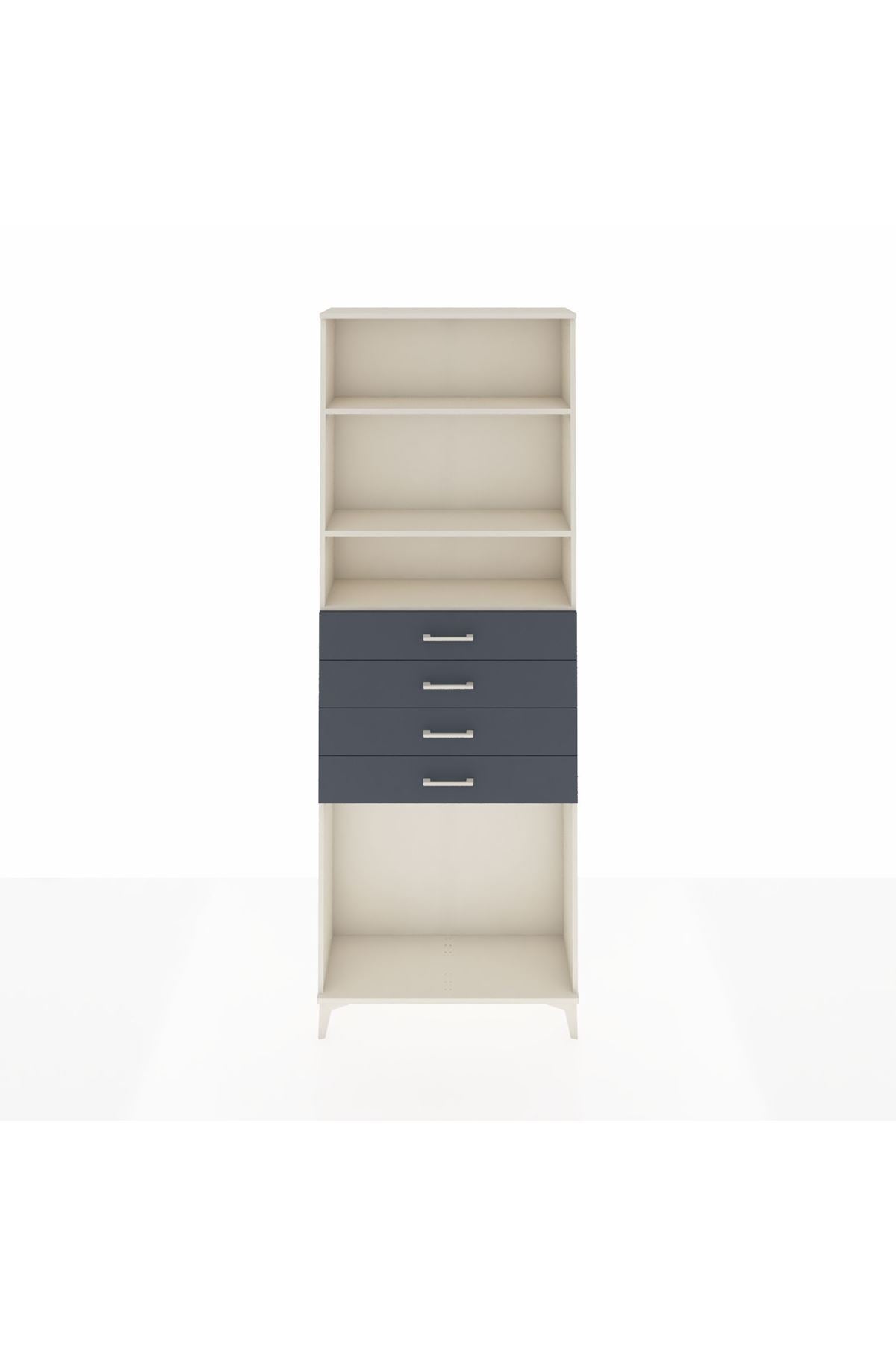 Arges Dolap 3 Raflı 4 Çekmeceli 88x30x243 - S33M262V2A