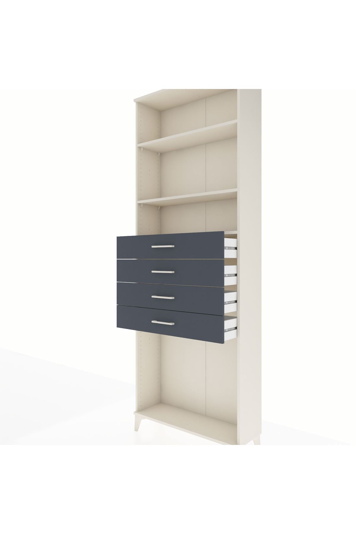 Arges Dolap 3 Raflı 4 Çekmeceli 88x30x243 - S33M262V2A