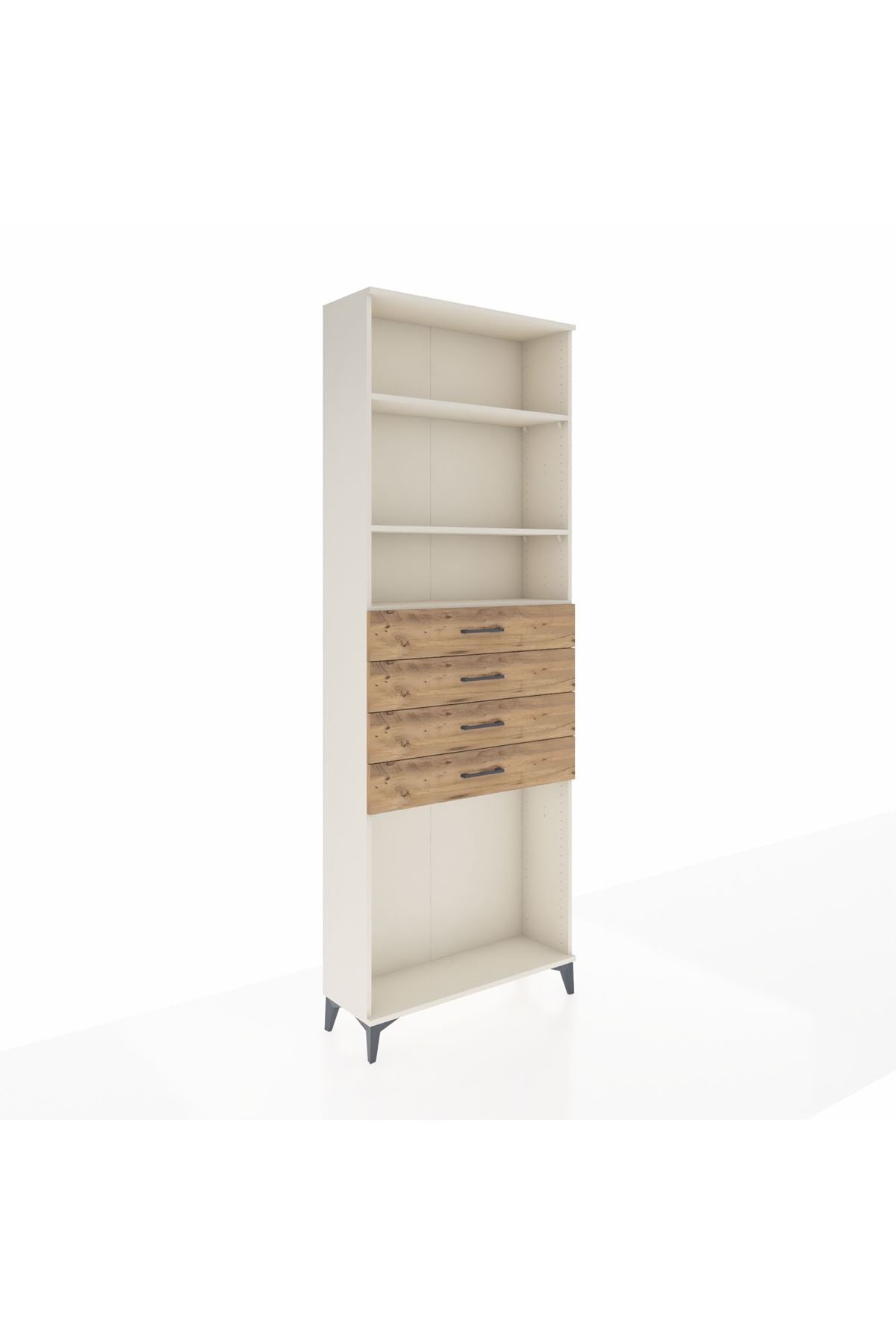 Arges Dolap 3 Raflı 4 Çekmeceli 88x30x243 - S33M262V3A