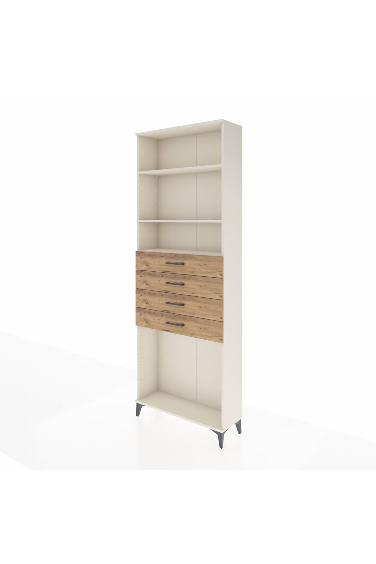 Arges Dolap 3 Raflı 4 Çekmeceli 88x30x243 - S33M262V3A