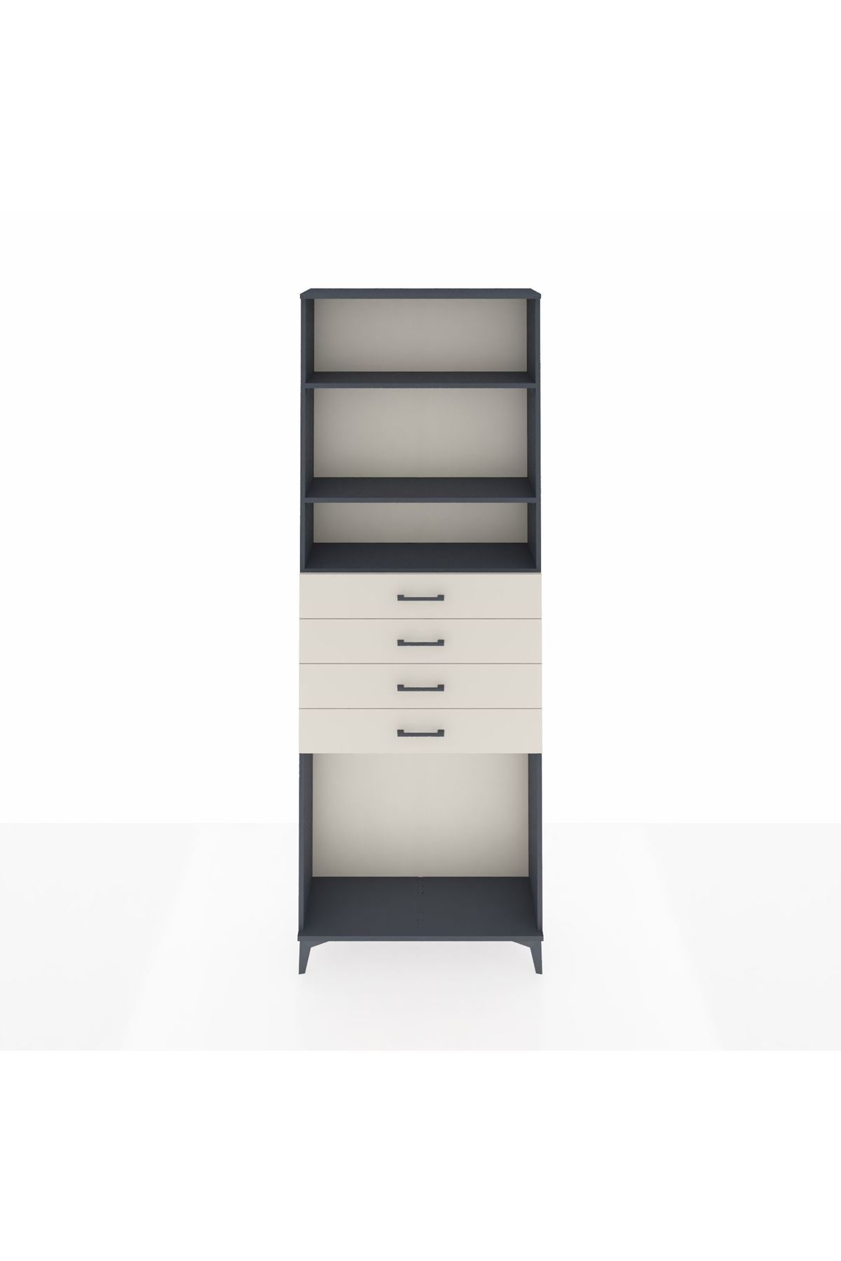 Arges Dolap 3 Raflı 4 Çekmeceli 88x30x243 - S33M262V4A