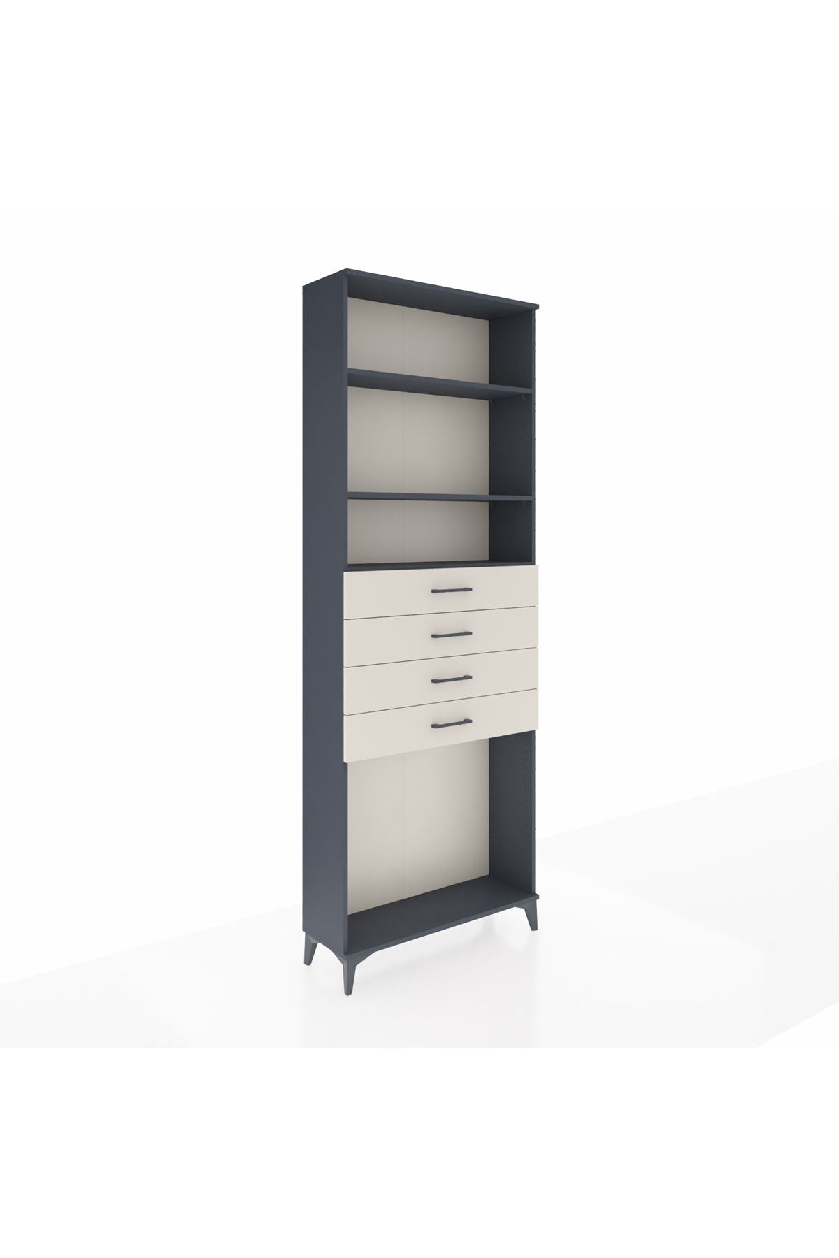 Arges Dolap 3 Raflı 4 Çekmeceli 88x30x243 - S33M262V4A