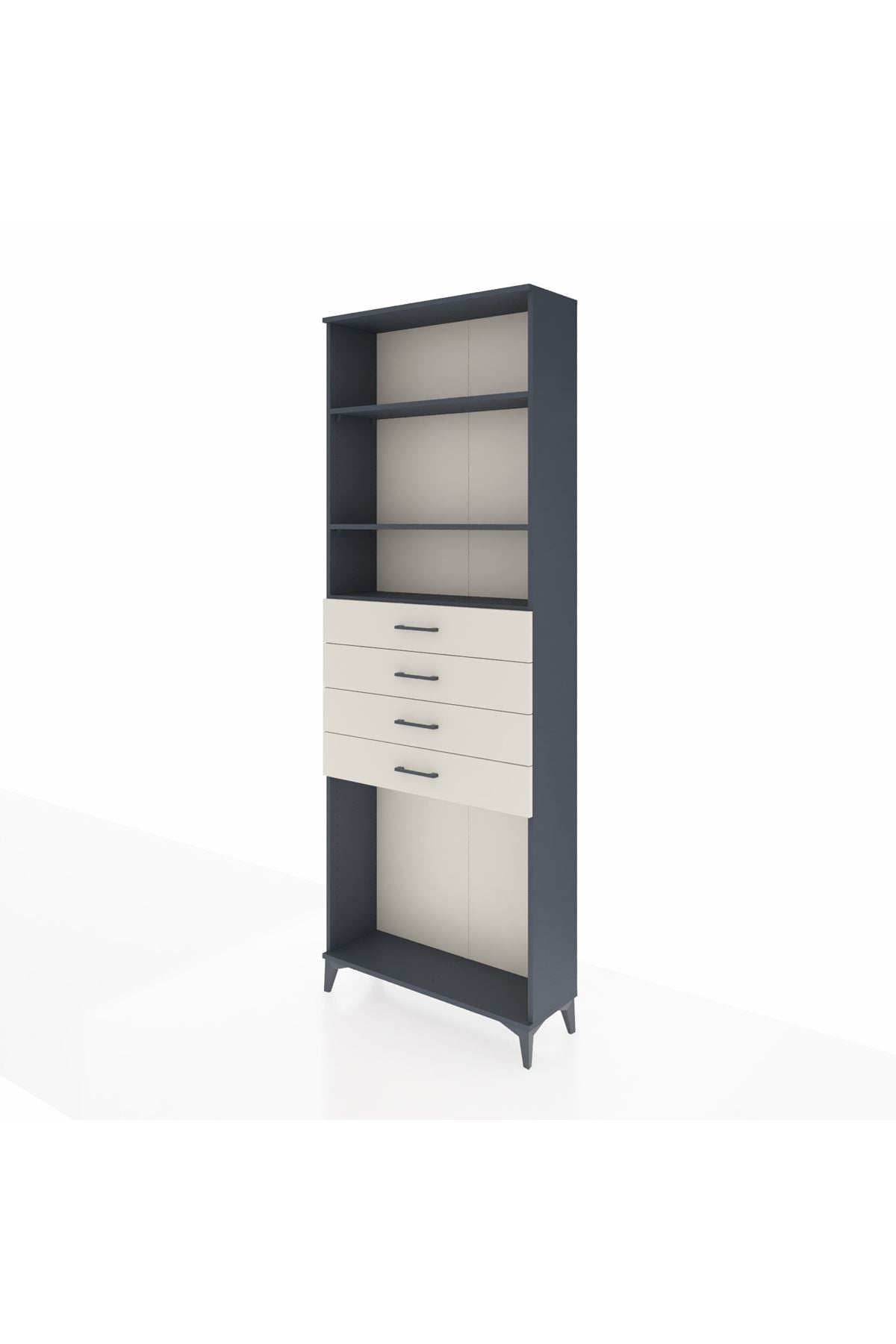 Arges Dolap 3 Raflı 4 Çekmeceli 88x30x243 - S33M262V4A