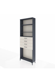 Arges Dolap 3 Raflı 4 Çekmeceli 88x30x243 - S33M262V4A