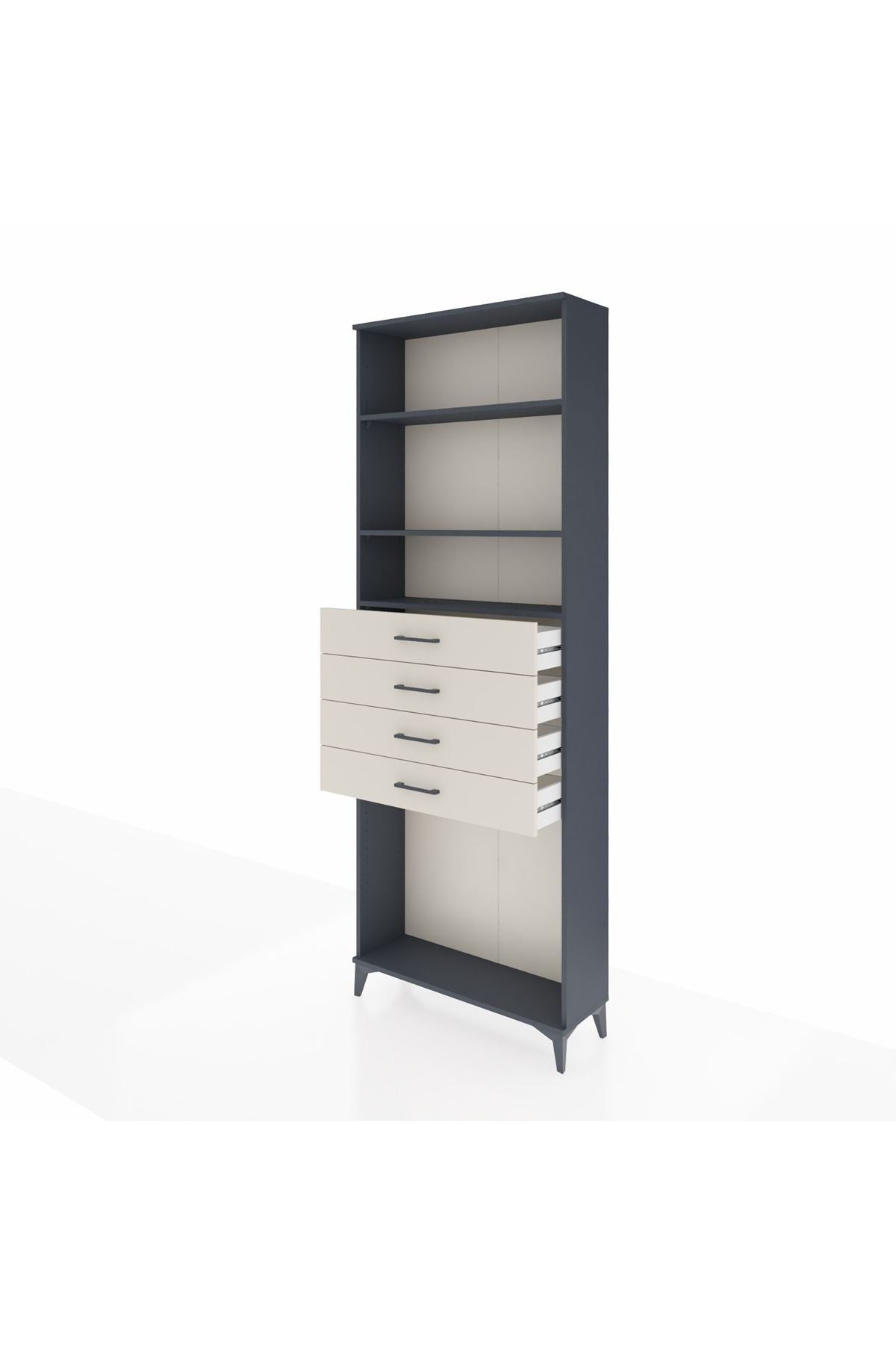 Arges Dolap 3 Raflı 4 Çekmeceli 88x30x243 - S33M262V4A
