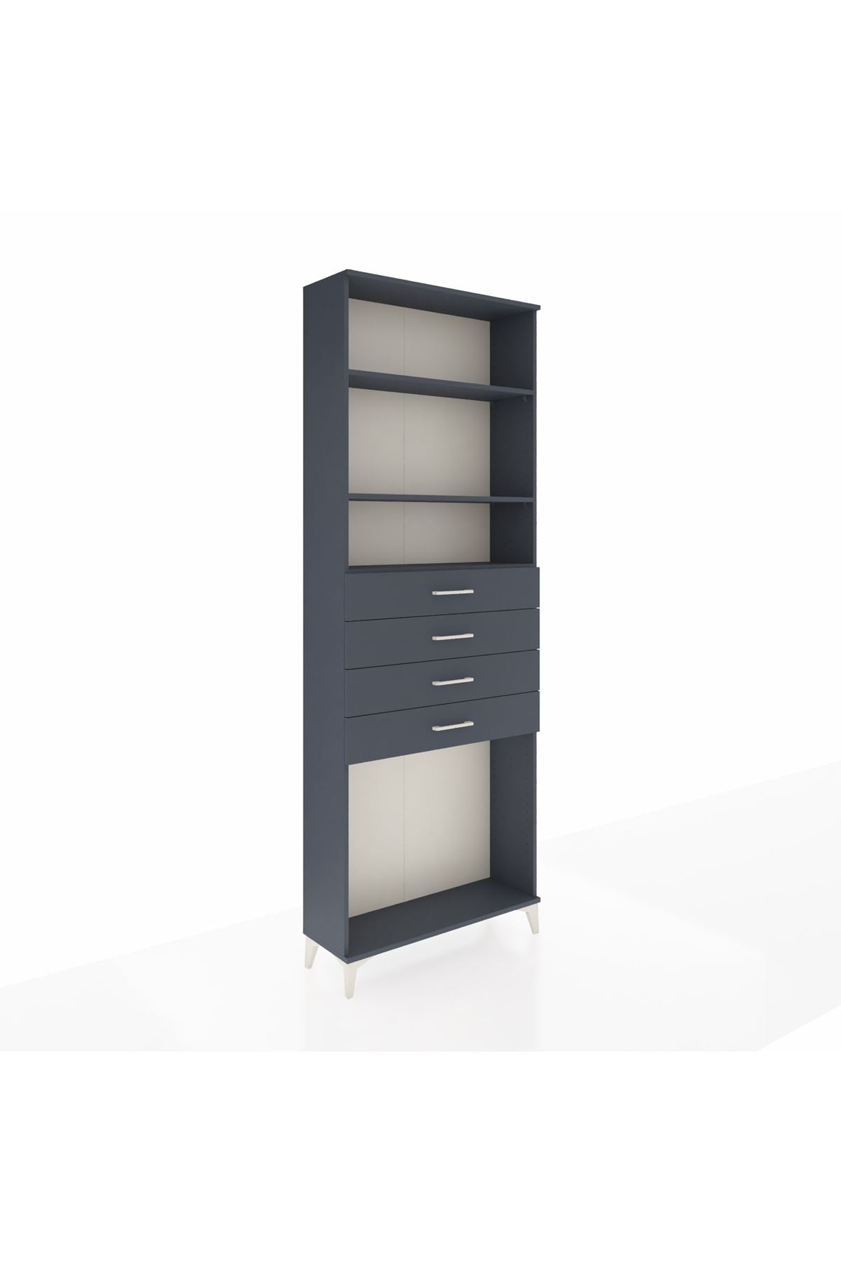Arges Dolap 3 Raflı 4 Çekmeceli 88x30x243 - S33M262V5A