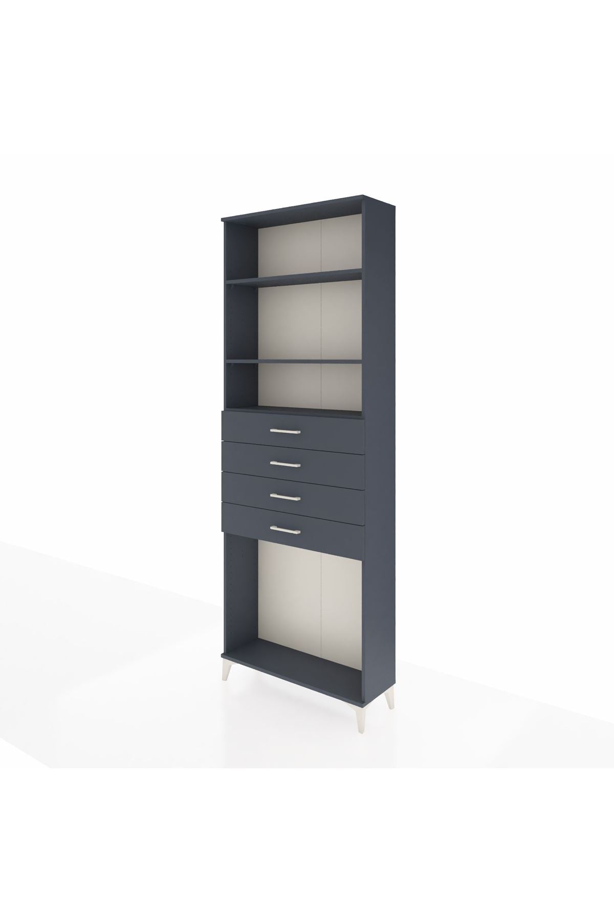 Arges Dolap 3 Raflı 4 Çekmeceli 88x30x243 - S33M262V5A