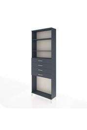 Arges Dolap 3 Raflı 4 Çekmeceli 88x30x243 - S33M262V5A